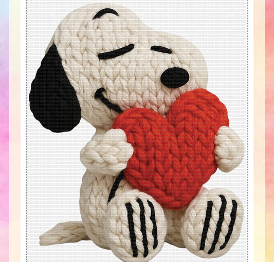 DOG VALENTINE FAUX YARN