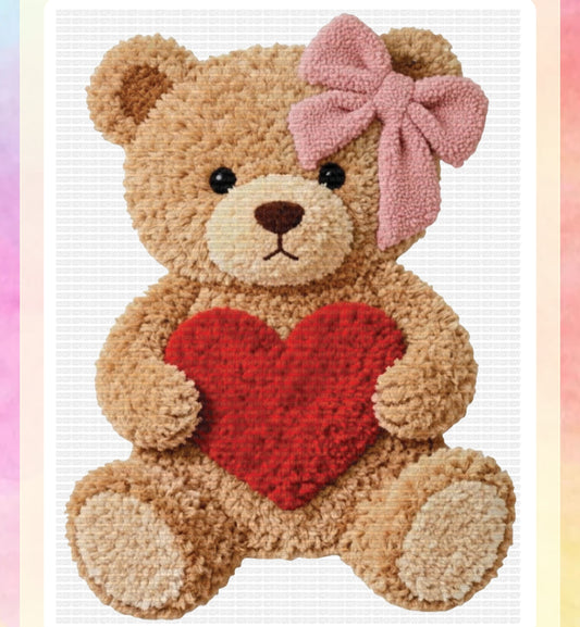 LOVE TEDDY GIRL FAUX YARN