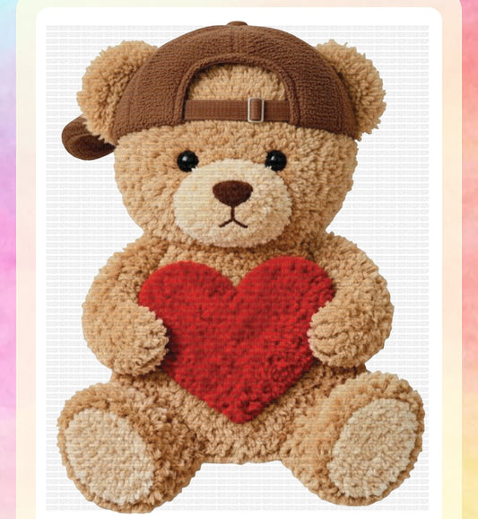 LOVE TEDDY BOY FAUX YARN